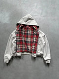 Plaid Print Reversible Zip-Up Hoodie 🧥✨ | Women's Warm Double-Sided Wear Sweatshirt