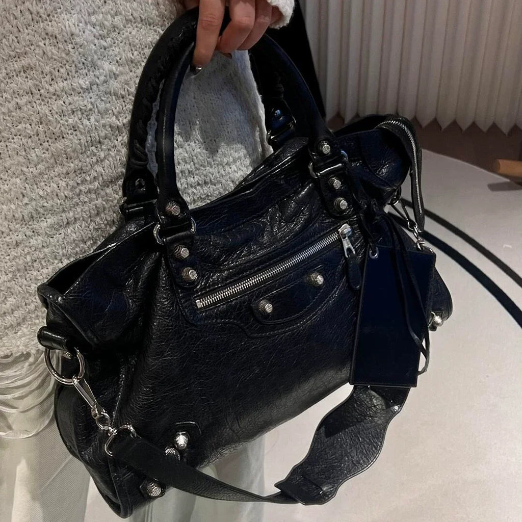 City Motorcycle Shoulder Bag Tote Bag for Women Luxury Designer 2026 Autumn and Winter Handbag Crossbody Large Capacity
