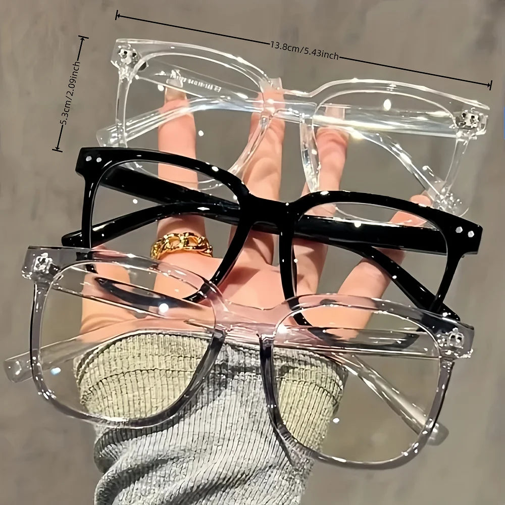 Retro Square Glasses 👓✨ | Vintage-Inspired Clear Lens Fashion Eyewear
