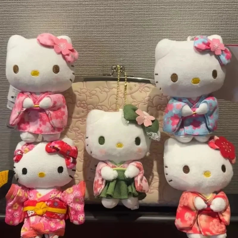 Hello Kitty Kimono Plush Bag Charm Keychain 🌸✨ | Kawaii Cherry Blossom Surprise Gift
