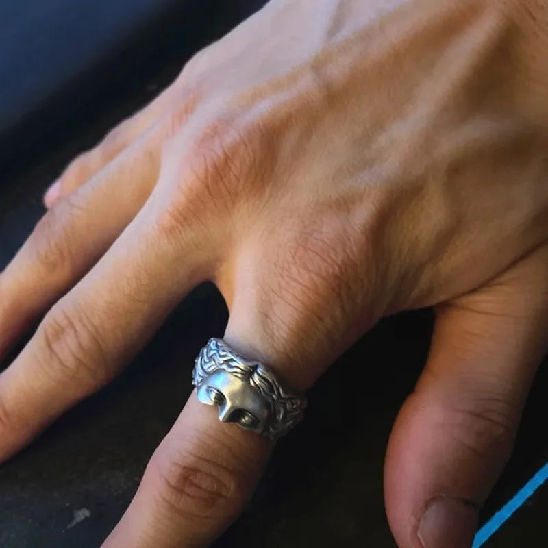 Venus Half Mask Vintage Ring 💍✨ | Creative Carved Adjustable Opening Fashion Jewelry for Men
