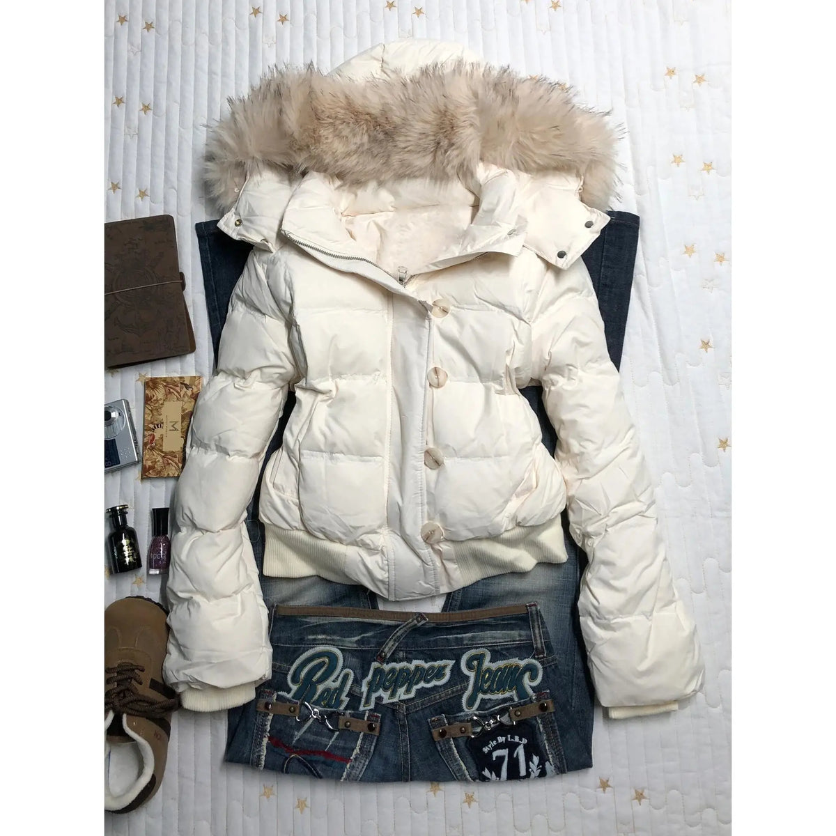 Fur Collar Hooded Women's Winter Coat 🧥❄️ | Loose Casual Warm Cotton Jacket
