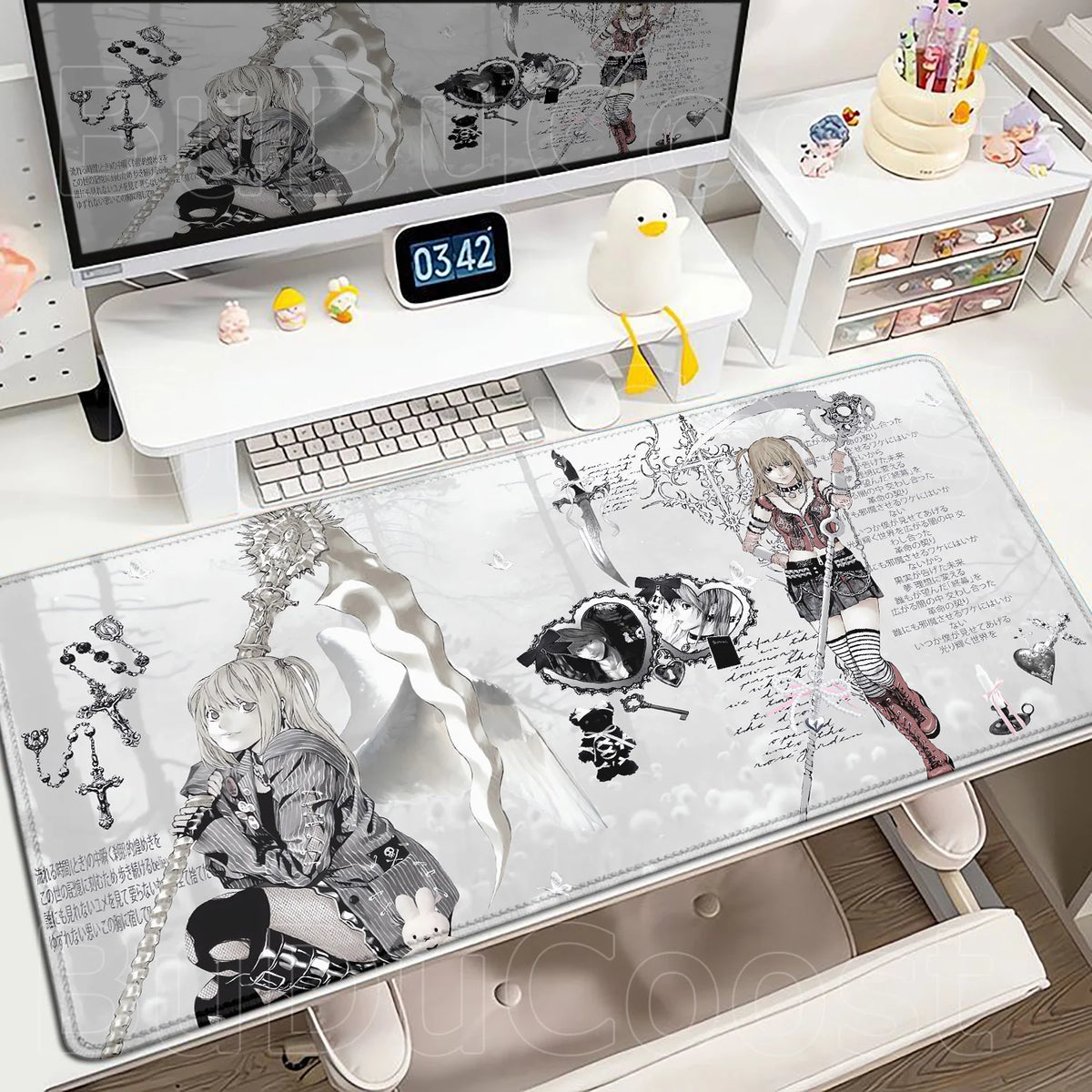 Death Note Anime Desk Mat 📓❤️‍🔥 | Misa Amane & Light Yagami Gaming Mouse Pad & Keyboard Mat