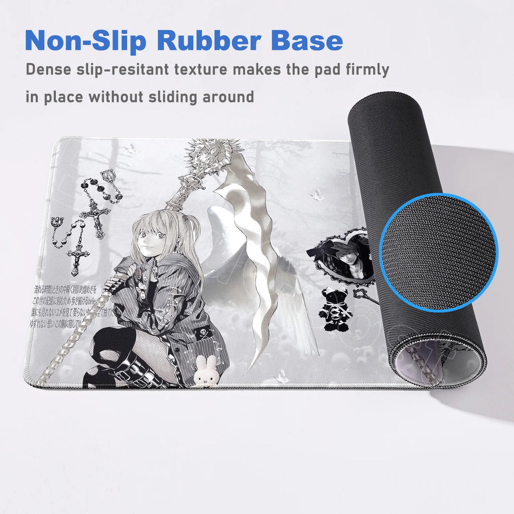 Death Note Anime Desk Mat 📓❤️‍🔥 | Misa Amane & Light Yagami Gaming Mouse Pad & Keyboard Mat