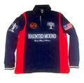 Retro Long Sleeve Polo Shirt Y2k Casual Loose Letter Pattern