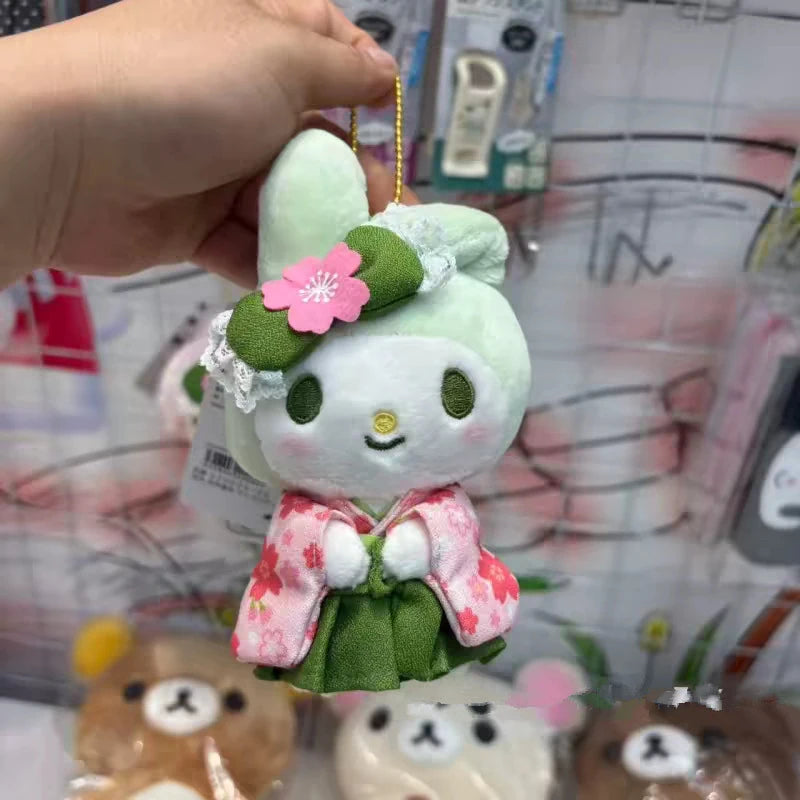 Hello Kitty Kimono Plush Backpack Keychain 🌸🐱 | Kawaii Bag Charm & Surprise Gift