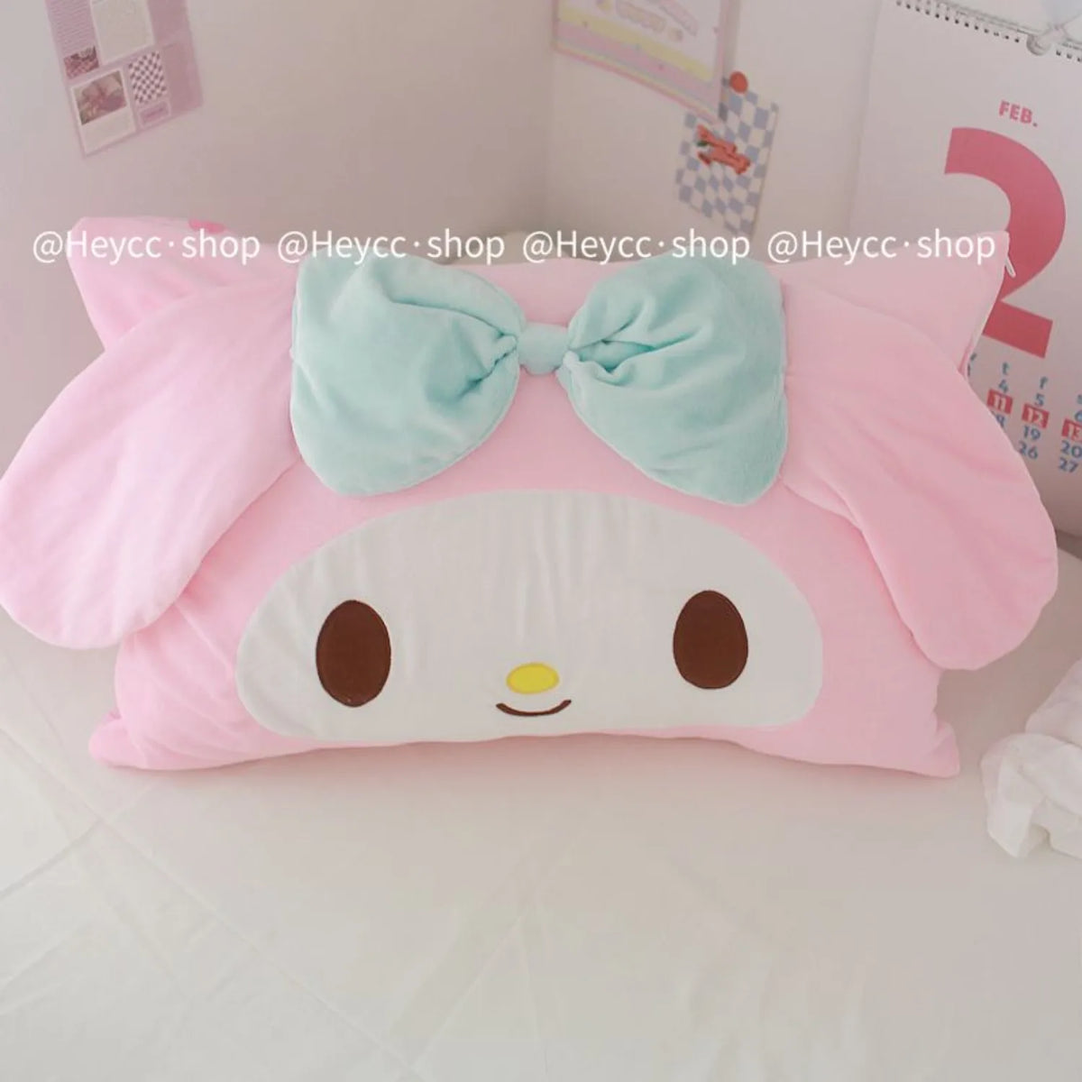 My Melody 3D Ears Pillowcase 🌸🐰 | Kawaii Sanrio Super Soft Anime Cartoon Pillow Cover