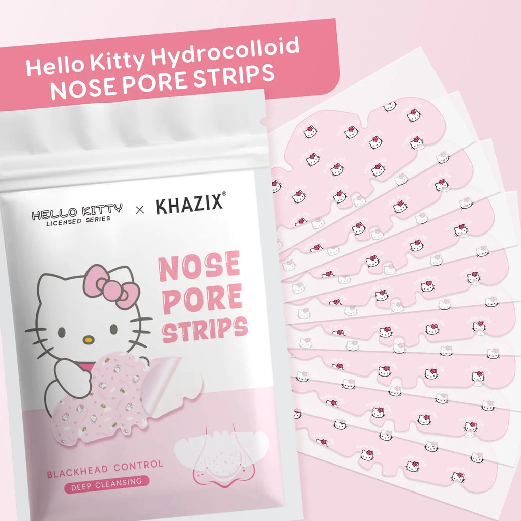 Hello Kitty Nose Pore Strips 🐱🌸 | Cute Deep Cleansing Blackhead Removal Nose Patches