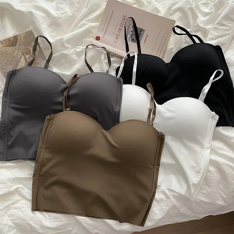 Seamless Knit Yoga Tank Bra 🧘‍♀️ | U-Back Sports Vest with Built-In Chest Pad