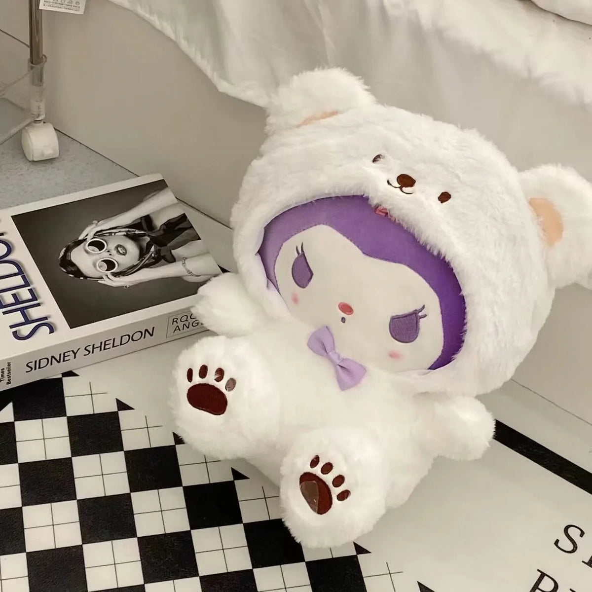 =2026 New Kawaii 25cm Sanrio Plush Toy Jade Dog Kuromi Dressing Doll Doll Plush Toy Stuffed Animal Patung Dolls Birthday Gift