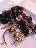 Women's Hair Accessories Set 🌸✨ | Scrunchies, Hair Ties, Bands & Hoop Hairstyling Kit