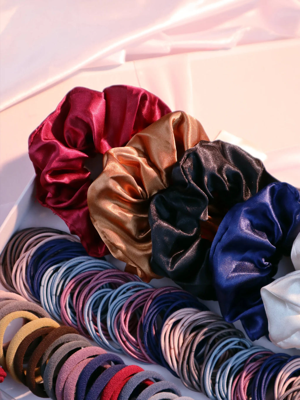 Dark Hair Accessories Ultimate Set 🖤 | 1085+ Scrunchies, Hair Ties & Bands