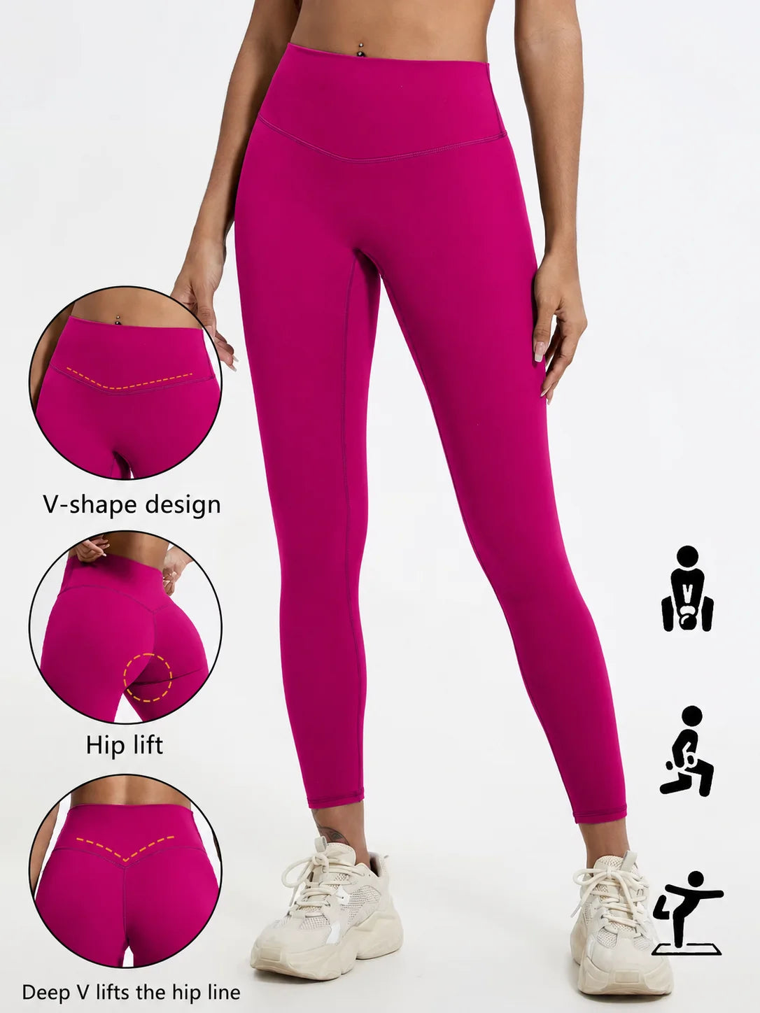 High-Waist Push-Up Yoga Leggings 🧘‍♀️💪 | Women's Soft Gym Running Workout Tights