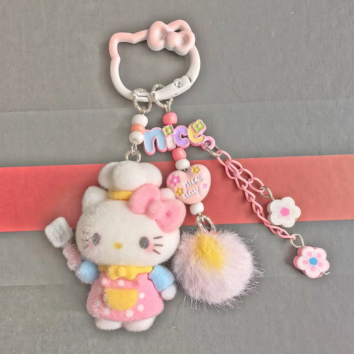 Hello Kitty Plush Bag Charm & Keychain 🌸🐱 | MIU Series Dopamine DIY Phone Pendant Accessory