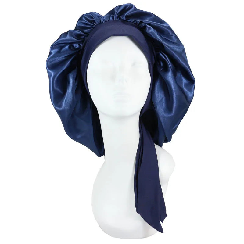Satin Sleep Bonnet 🌙✨ | Unisex Silk Hair Care Nightcap for Women & Men