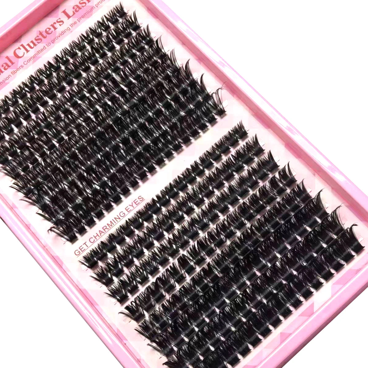 15Rows Lash Clusters Spikes Eyelash Extensions Spiky Lashes Extension Thick Individual Cluster Lashes with Spikes&Bottom Lashes
