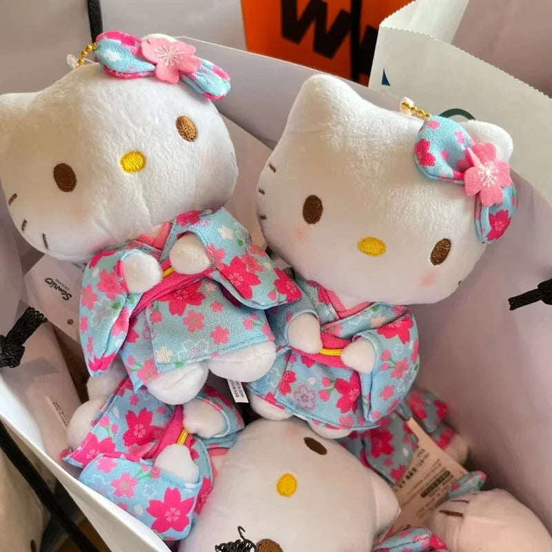 Hello Kitty Kimono Plush Bag Charm Keychain 🌸✨ | Kawaii Cherry Blossom Surprise Gift