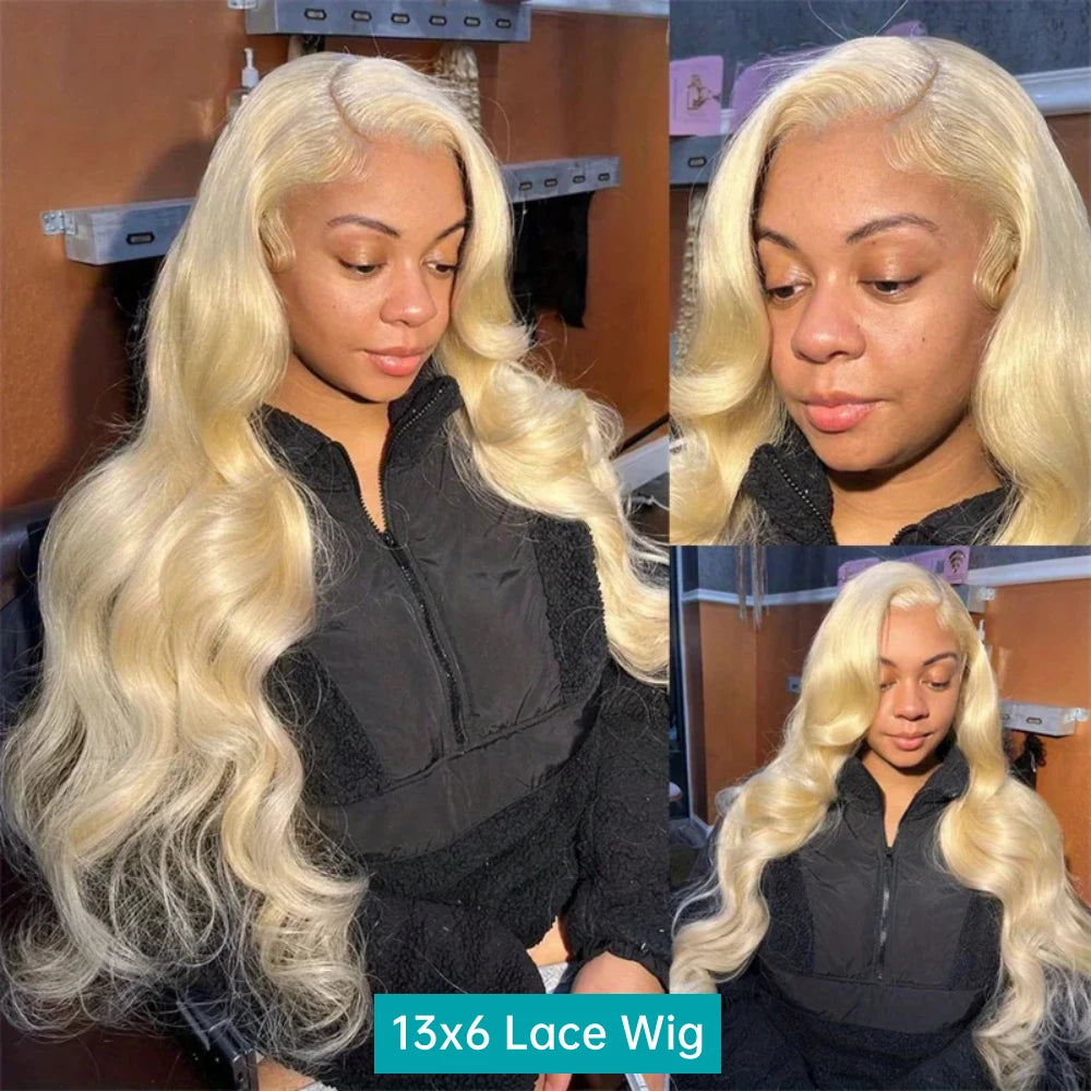 613 Blonde Body Wave Lace Front Wig 👱‍♀️✨ | 13x6 220% Density Human Hair Wig with Baby Hair
