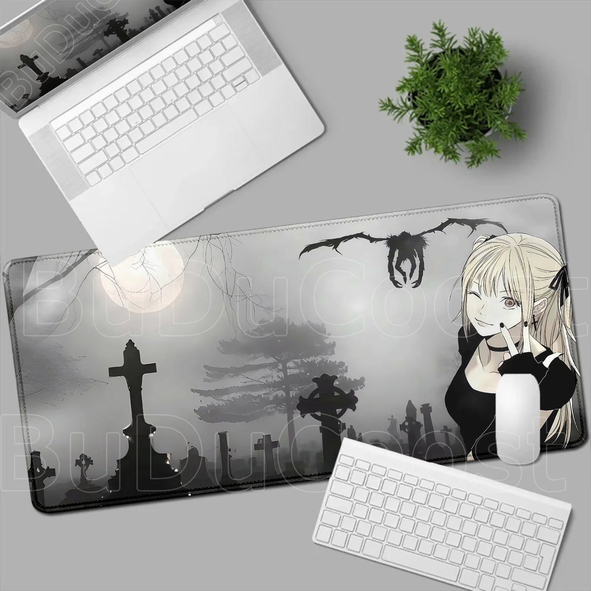 Death Note Anime Desk Mat 📓❤️‍🔥 | Misa Amane & Light Yagami Gaming Mouse Pad & Keyboard Mat