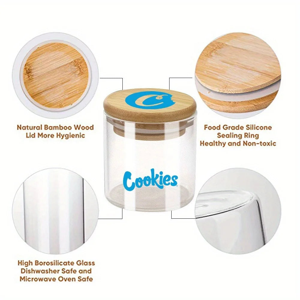 Glass Storage Jars with Airtight Bamboo Lids 🌿✨ | Kitchen Organizer Jars for Tea, Coffee, Spice, Candy & Cookies