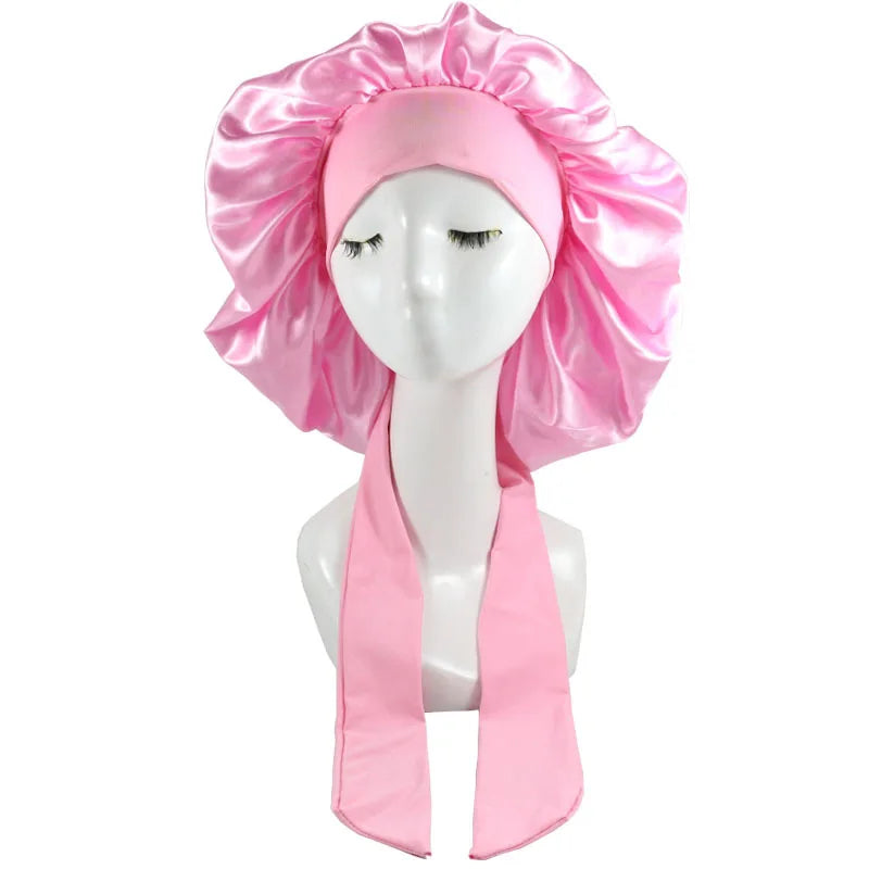 Satin Sleep Bonnet 🌙✨ | Unisex Silk Hair Care Nightcap for Women & Men