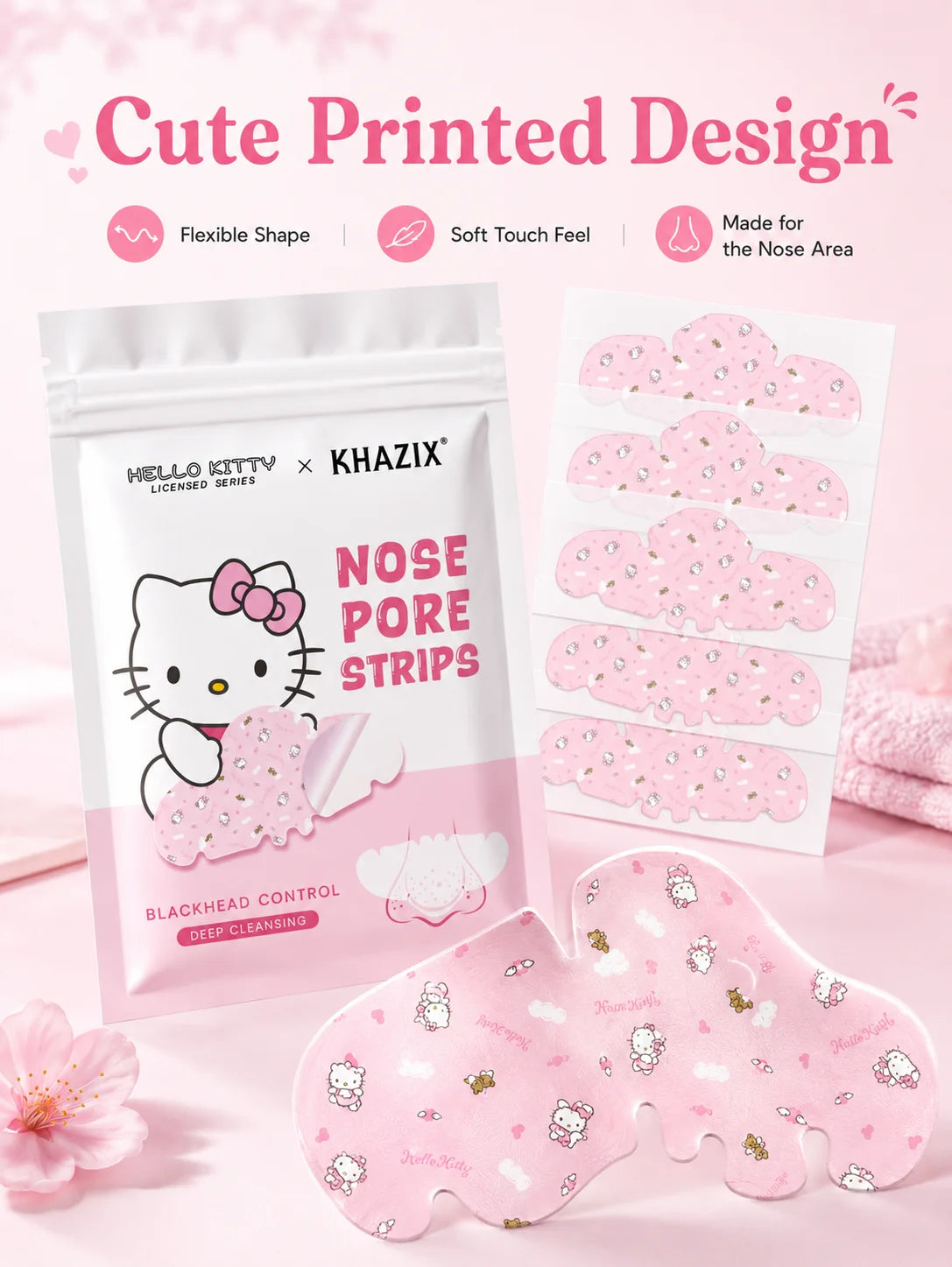 Pore-Cleansing Nose Strips 🌸✨ | Soft Peel-Off Blackhead Removal Nose Patches for Daily Skincare