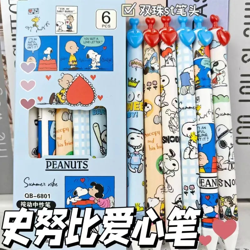Snoopy & Friends Kawaii Gel Pen 🐾✒️ | Cute Cartoon Quick-Dry Stationery for School & Desk