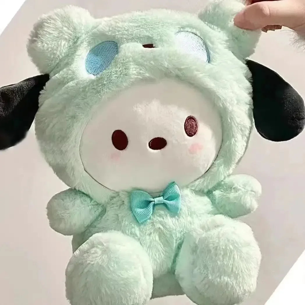 =2026 New Kawaii 25cm Sanrio Plush Toy Jade Dog Kuromi Dressing Doll Doll Plush Toy Stuffed Animal Patung Dolls Birthday Gift