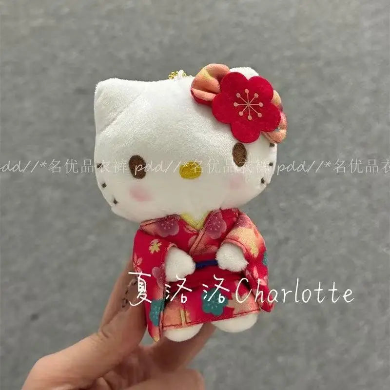 Hello Kitty Kimono Plush Bag Charm Keychain 🌸✨ | Kawaii Cherry Blossom Surprise Gift