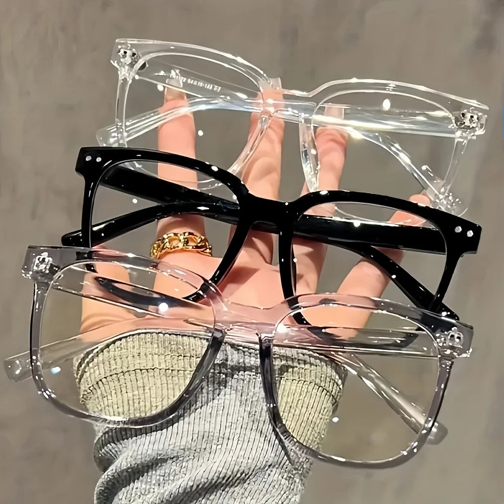 Retro Square Glasses 👓✨ | Vintage-Inspired Clear Lens Fashion Eyewear