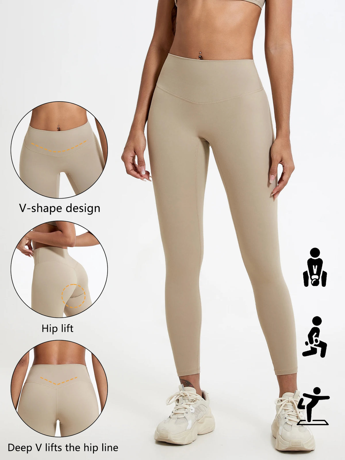 High-Waist Push-Up Yoga Leggings 🧘‍♀️💪 | Women's Soft Gym Running Workout Tights
