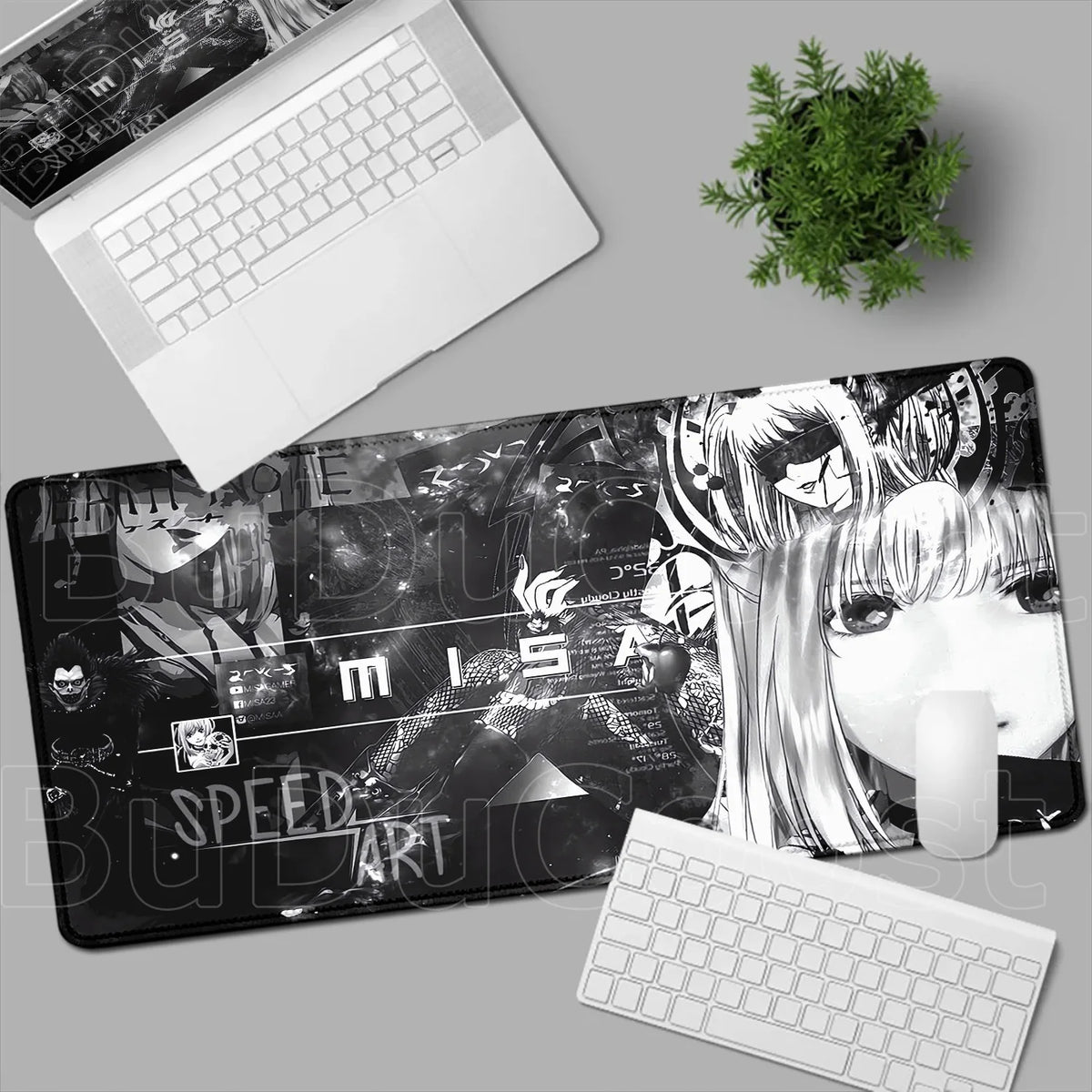 Death Note Anime Desk Mat 📓❤️‍🔥 | Misa Amane & Light Yagami Gaming Mouse Pad & Keyboard Mat