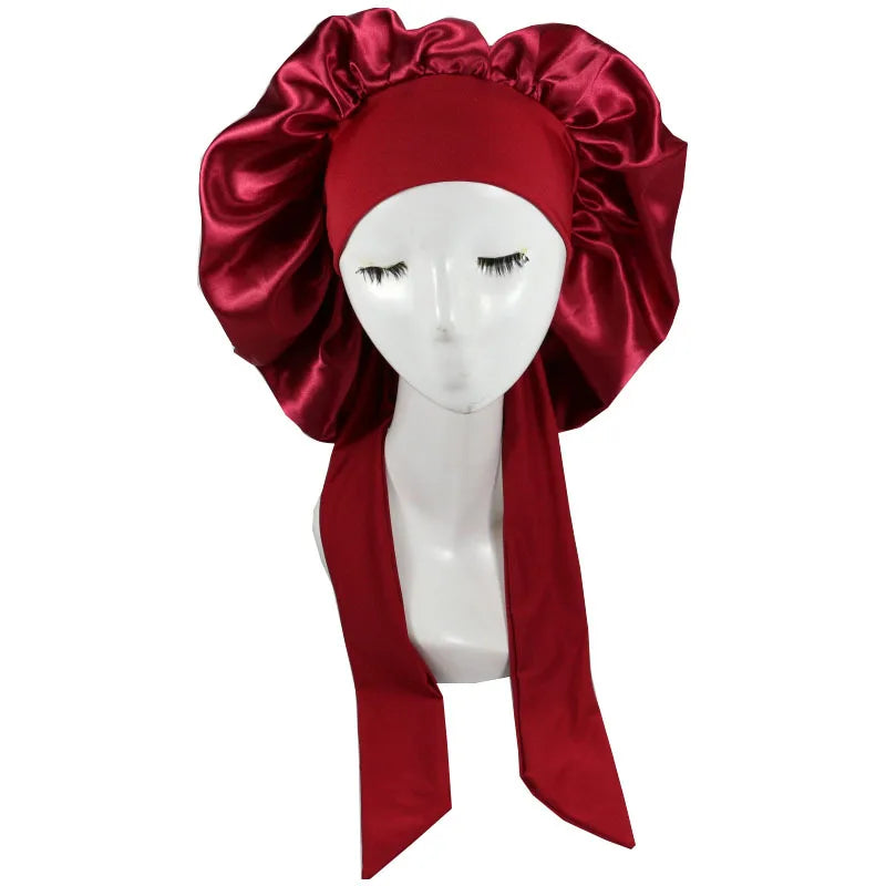 Satin Sleep Bonnet 🌙✨ | Unisex Silk Hair Care Nightcap for Women & Men