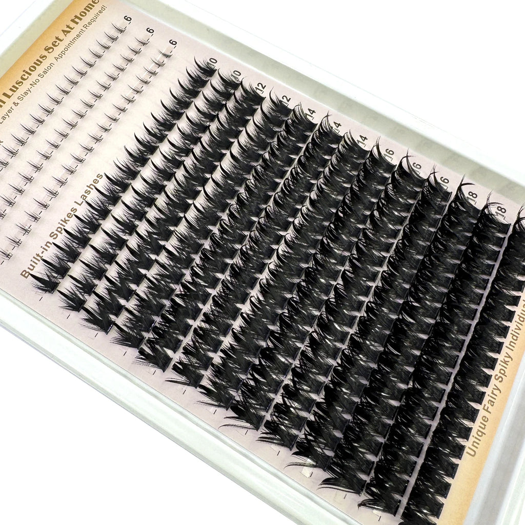Wispy Spiky Lash Clusters 👁️✨ | DIY D-Curl Individual Cluster Eyelash Extensions for Full Spiky Lashes