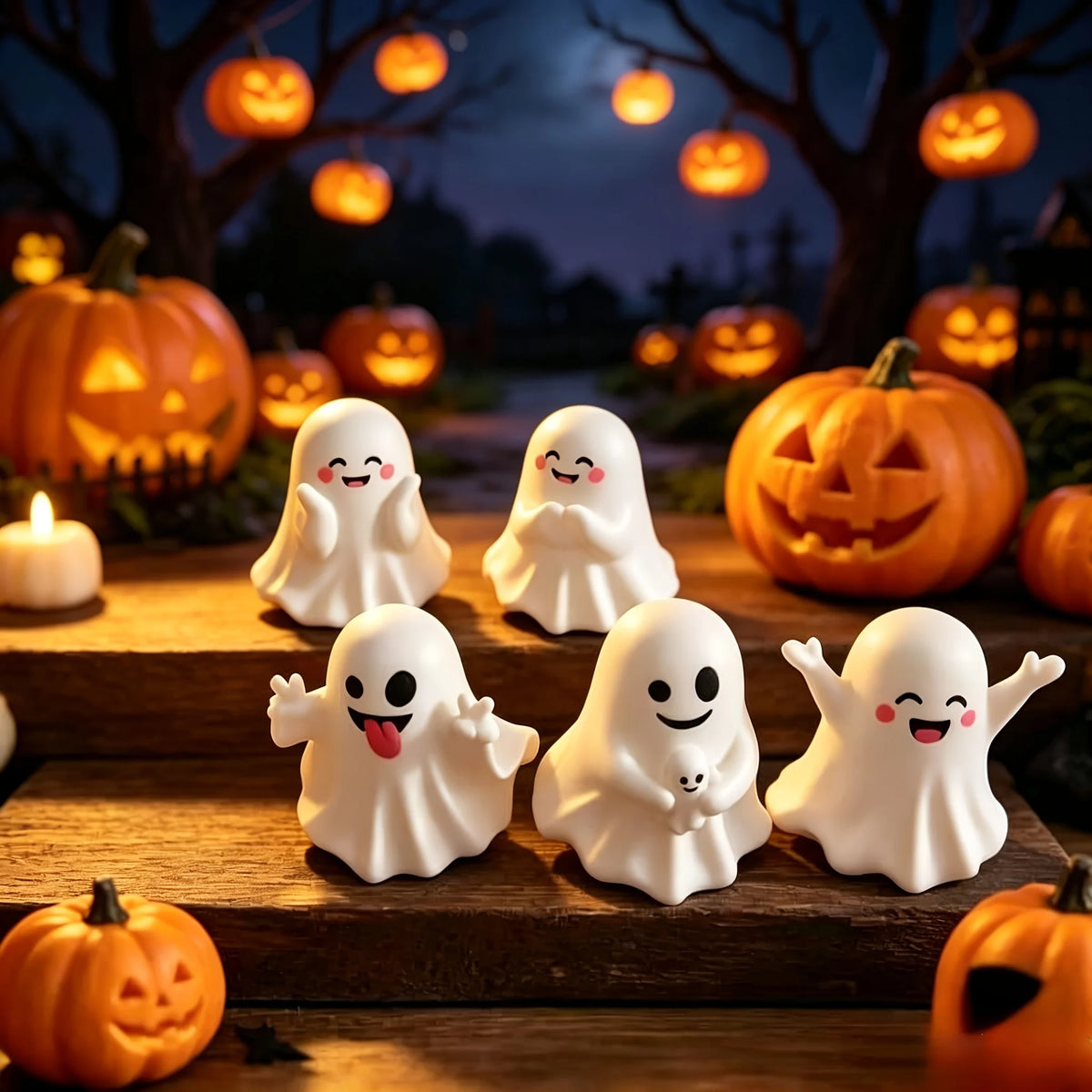 Halloween Mini Figurine Set 👻🎃 | Cute Spooky Tabletop Ornaments for Home & Office