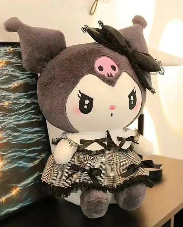 =2026 New Kawaii 25cm Sanrio Plush Toy Jade Dog Kuromi Dressing Doll Doll Plush Toy Stuffed Animal Patung Dolls Birthday Gift