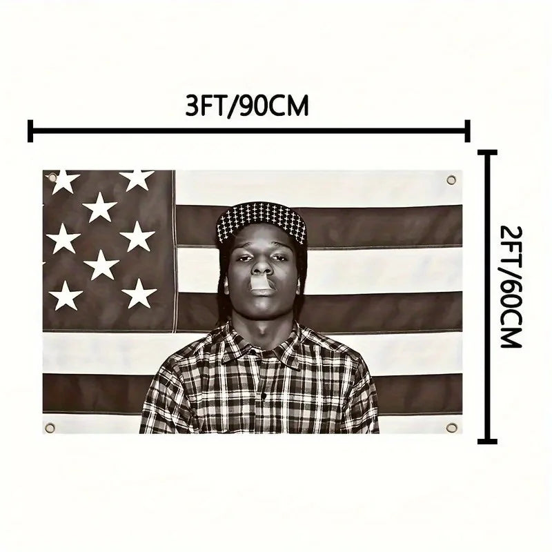 A$AP Rocky ASAP American Flag Rap Rapper Motivational