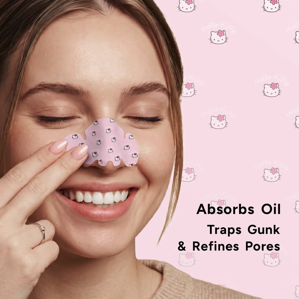 Hello Kitty Nose Pore Strips 🐱🌸 | Cute Deep Cleansing Blackhead Removal Nose Patches