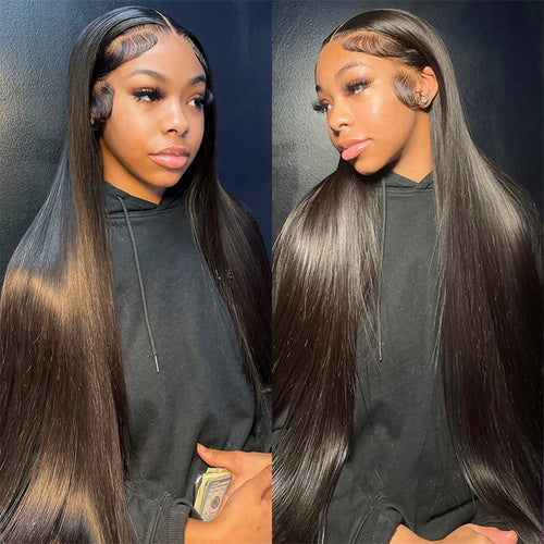 46 44 Inch HD Lace Front Human Hair Wigs For Black Women 13x4 Peruvian Hair Wigs Glueless Human Hair On Clearance Sale 13x6 Bone Straight Lace Front Wig
