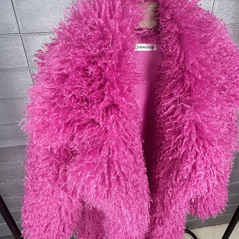 Faux Fur Long Overcoat 🤍 | Women's Luxe Suit Collar Winter Coat