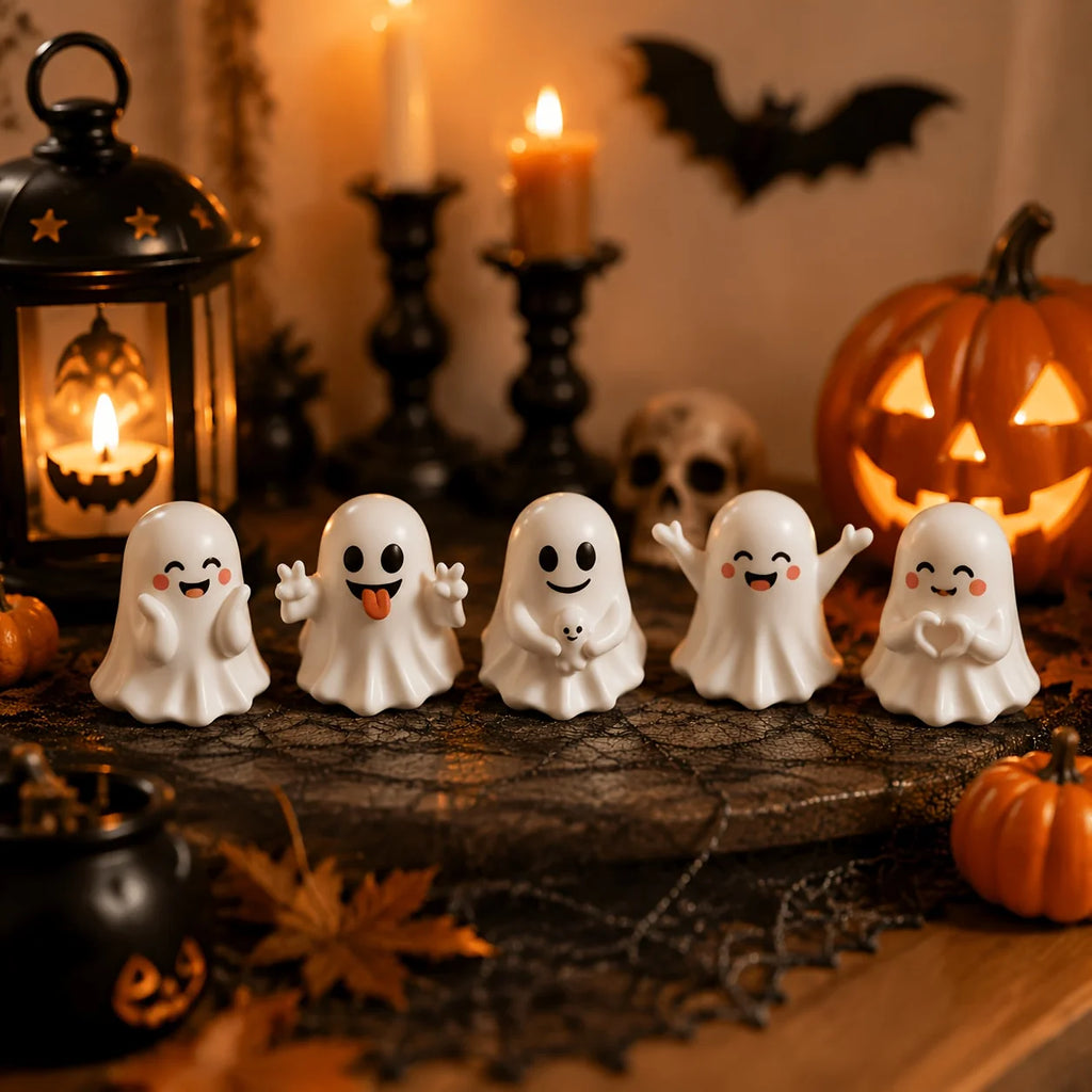 Halloween Mini Figurine Set 👻🎃 | Cute Spooky Tabletop Ornaments for Home & Office