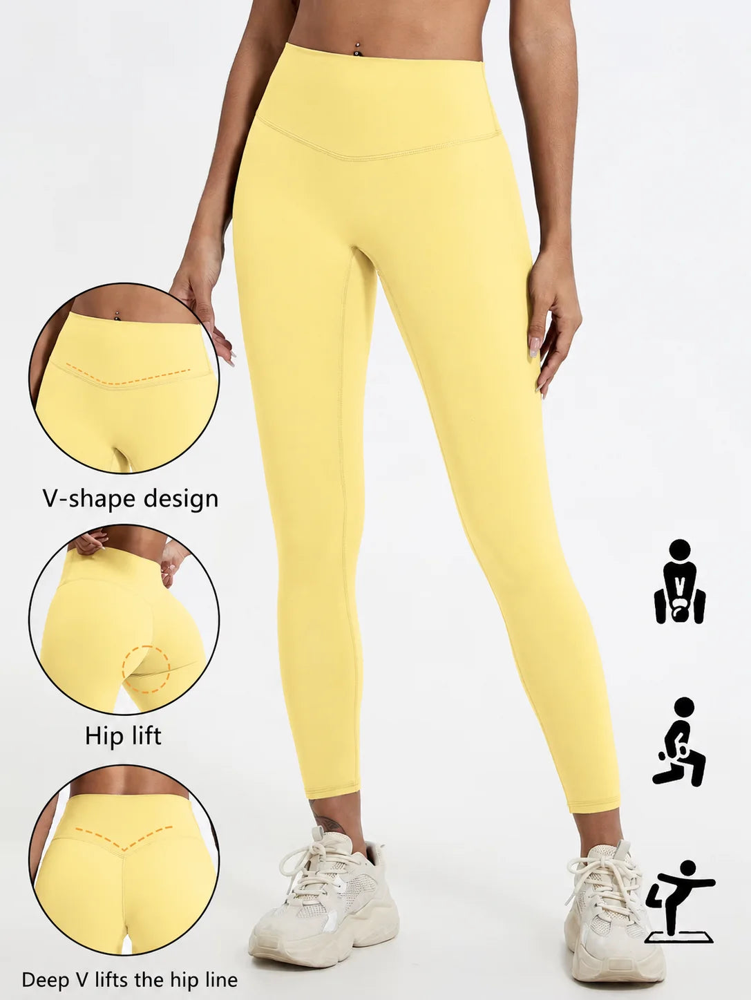High-Waist Push-Up Yoga Leggings 🧘‍♀️💪 | Women's Soft Gym Running Workout Tights