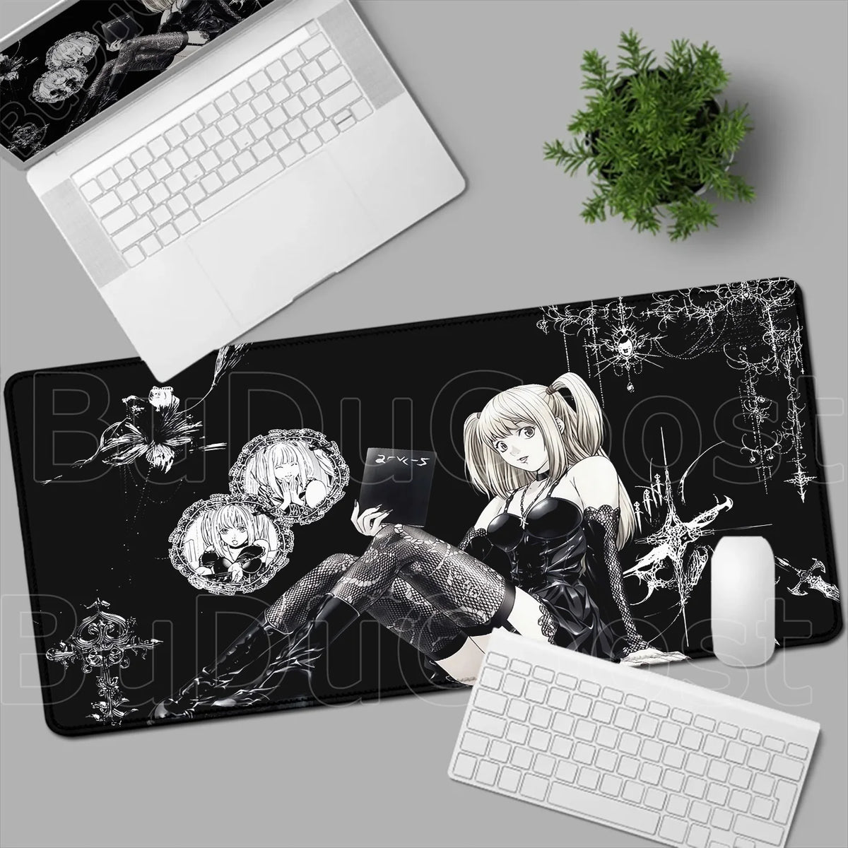 Death Note Anime Desk Mat 📓❤️‍🔥 | Misa Amane & Light Yagami Gaming Mouse Pad & Keyboard Mat