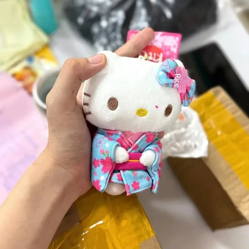 Hello Kitty Kimono Plush Bag Charm Keychain 🌸✨ | Kawaii Cherry Blossom Surprise Gift
