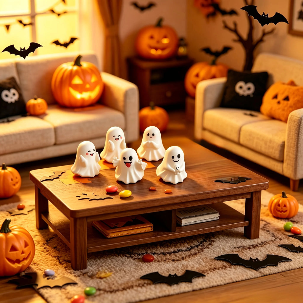 Halloween Mini Figurine Set 👻🎃 | Cute Spooky Tabletop Ornaments for Home & Office