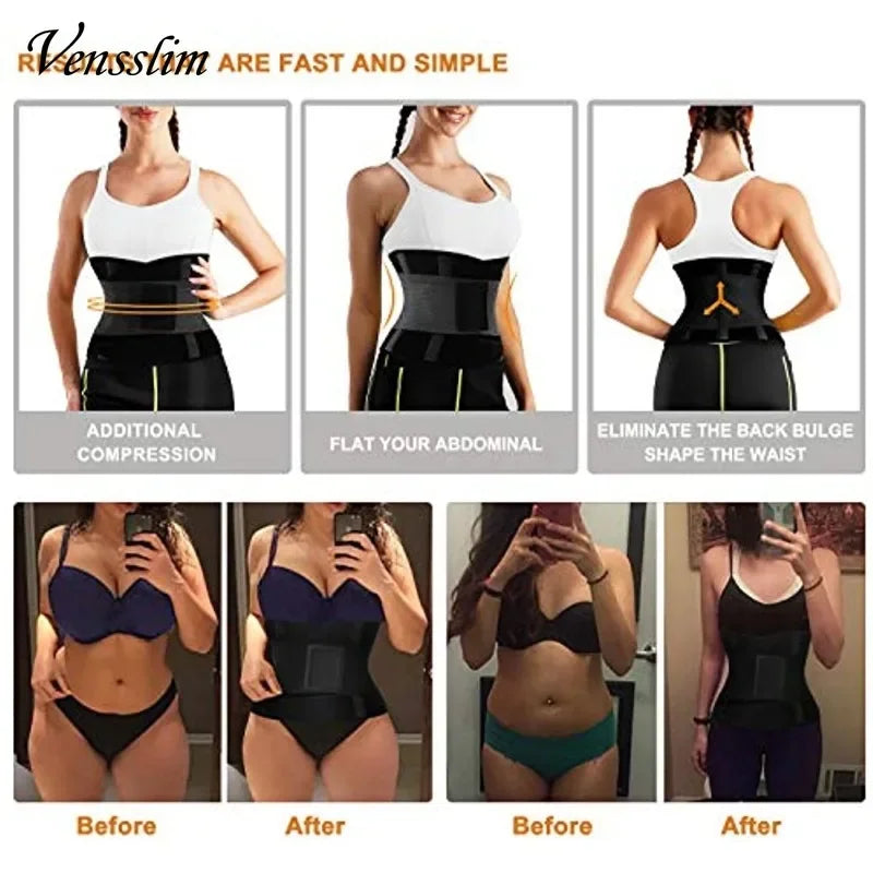Sauna Waist Trainer & Sweat Belt 💪🔥 | Women's Tummy Slimming Corset & Belly Fat Burner Girdle