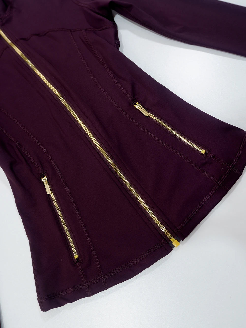 Gold Zipper Yoga Set 💪✨ | Quick-Dry Slim Fit Sports Jacket & Leggings Activewear Set