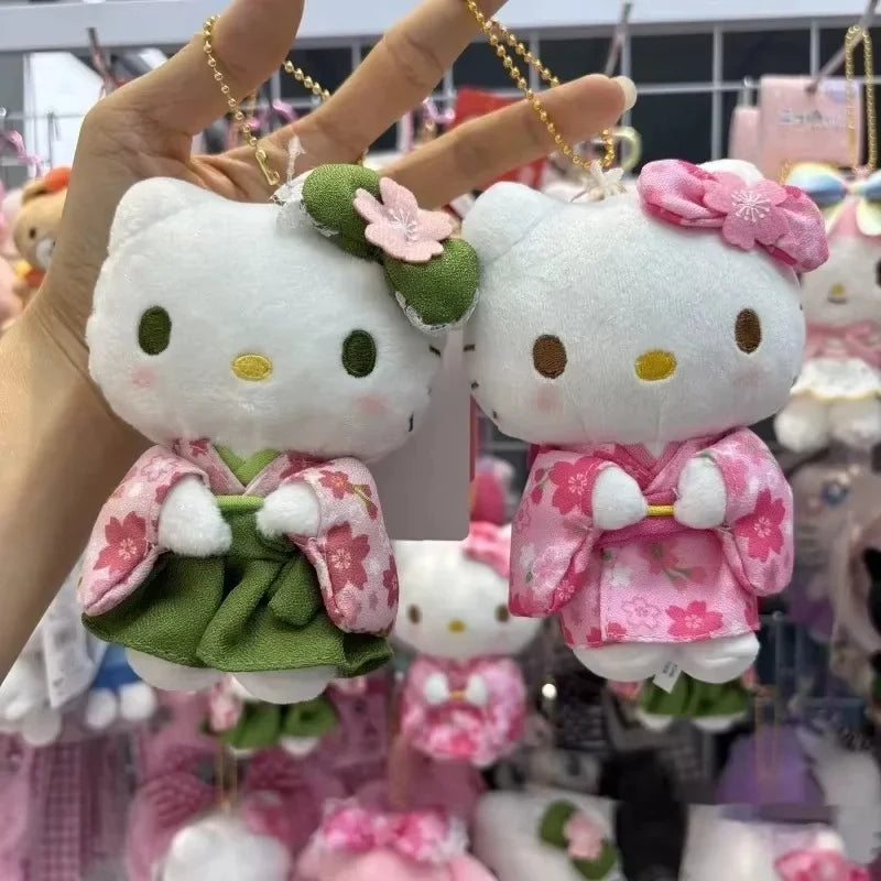 Hello Kitty Kimono Plush Bag Charm Keychain 🌸✨ | Kawaii Cherry Blossom Surprise Gift