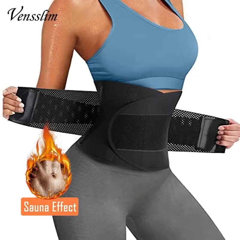 Sauna Waist Trainer & Sweat Belt 💪🔥 | Women's Tummy Slimming Corset & Belly Fat Burner Girdle