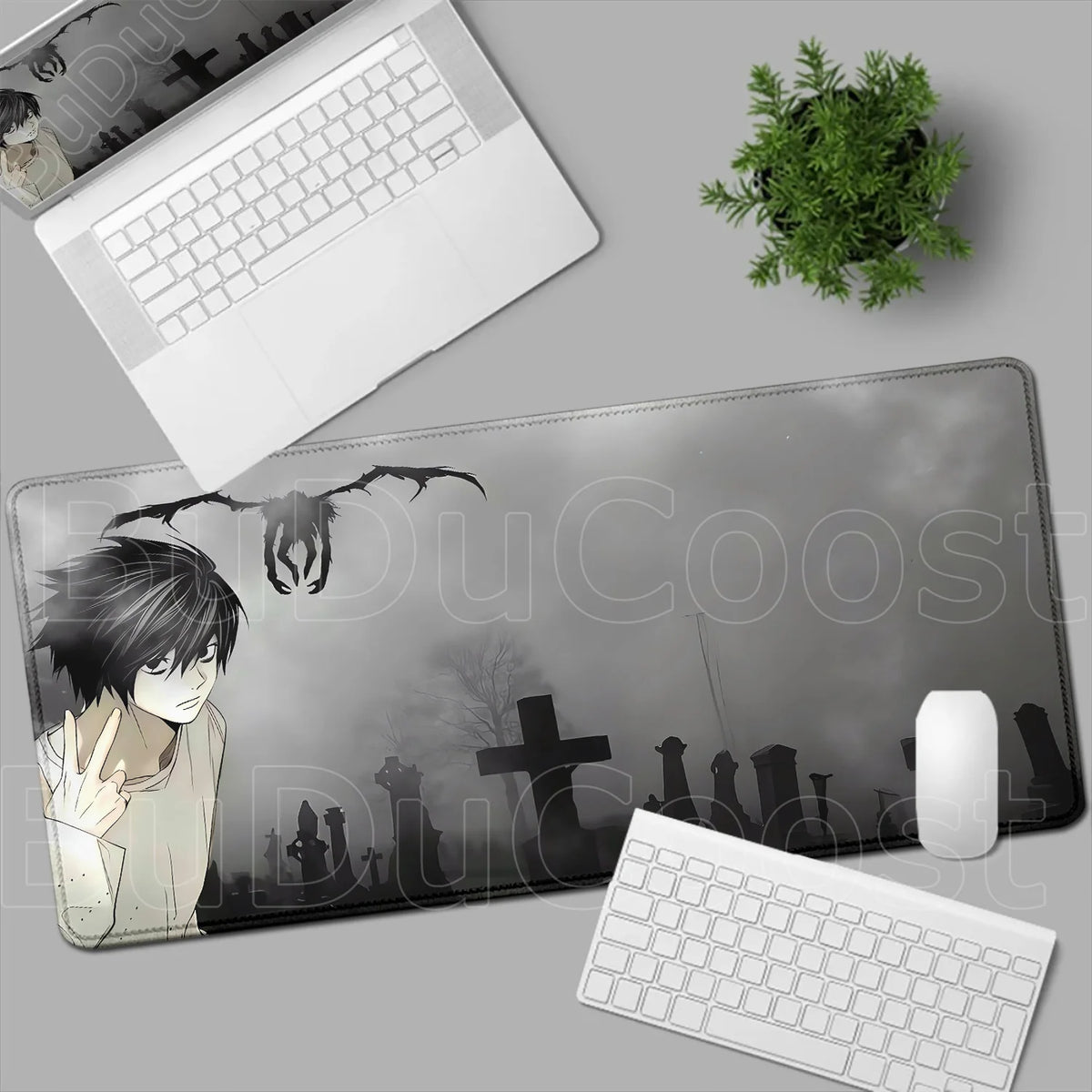 Death Note Anime Desk Mat 📓❤️‍🔥 | Misa Amane & Light Yagami Gaming Mouse Pad & Keyboard Mat